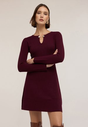Strickkleid - bordeaux