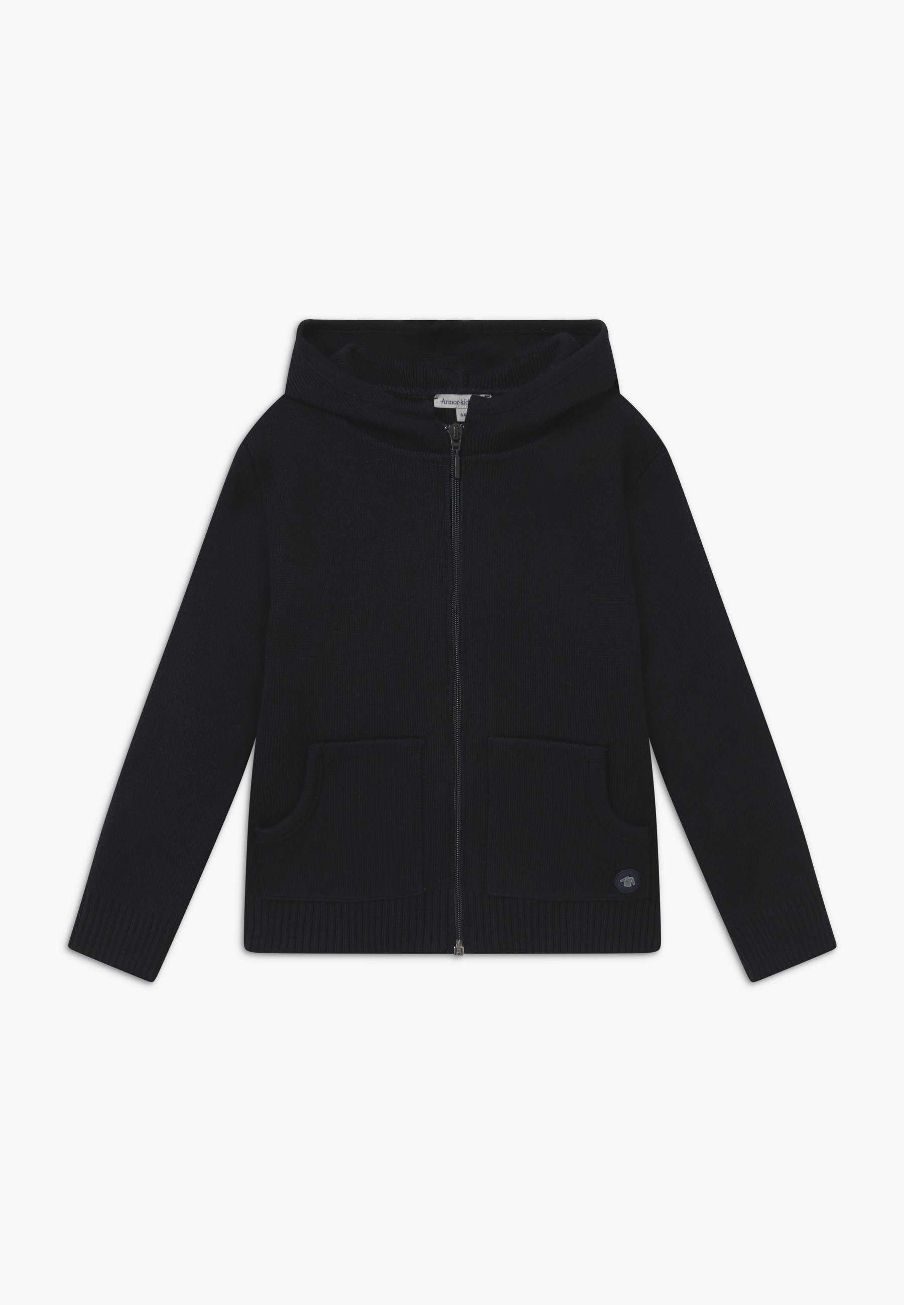 Armor Lux Baby Strickjacke K1087 – Unisex, Mit Kapuze & Reißverschluss, Aus 50% Wolle