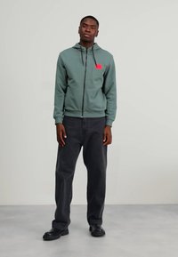 HUGO DAPLE - Felpa con zip - dark green