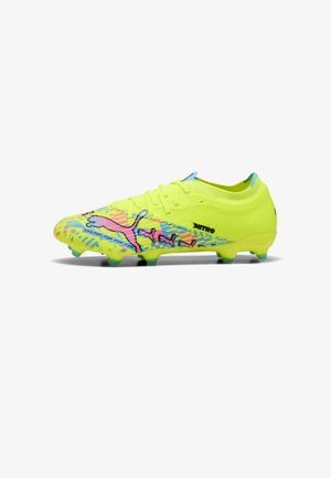 Puma, ULTRA NITRO 7 MATCH ADVANCED LEVEL FG/AG - Botines de fútbol para terreno firme - white-blue glimmer-pink glimmer-yellow alert