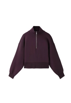 Stradivarius, B10 ZIP-UP SWEATSHIRT WITH COLLAR - Sweatshirt - dark purple