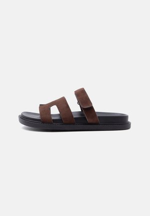 Bianco BIAOSLO VELCRO SLIDE - Mules - brown