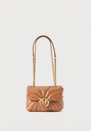 LOVE PUFF MINI - Borsa a tracolla - marrone/antique gold-coloured