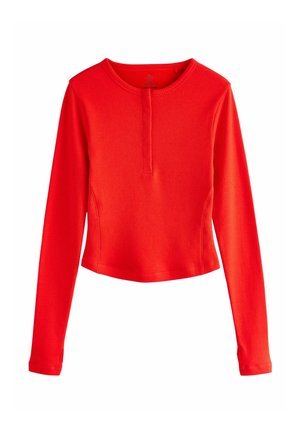 REGULAR FIT - LONG SLEEVE POPPER NECK  - Langarmshirt - red