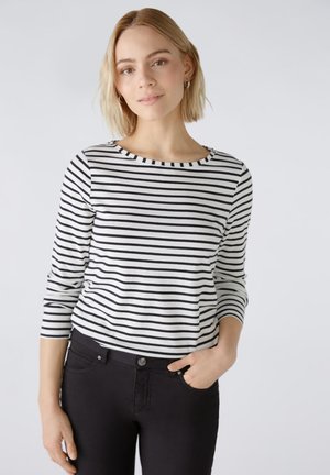 SUMIKO - Long sleeved top - black offwhite