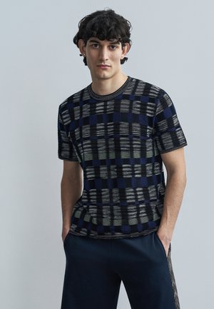 SHORT SLEEVE - Nyomott mintás póló - sage-green/blue/black/white