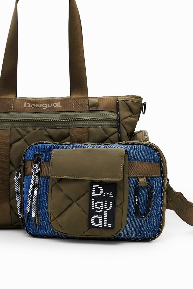 Sac Bandoulière Desigual Modularis Originale Cross Bag – Khaki – 100% Polyester