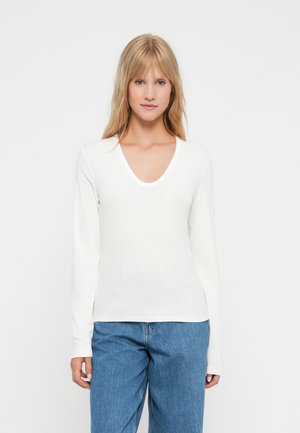 LUXE MOD  - Tops ar garām piedurknēm - new off white