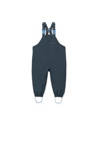 Αδιάβροχες ολόσωμες φόρμες σε ναυτικό μπλε χρώμα, με ρυθμιζόμενους ιμάντες στους ώμους, ελαστικά μανσέτες και θηλιές στο κάτω μέρος. Διαθέτουν λογότυπο στο μπροστινό μέρος.