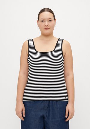 SLIM SQUARE - Top - ecru/black