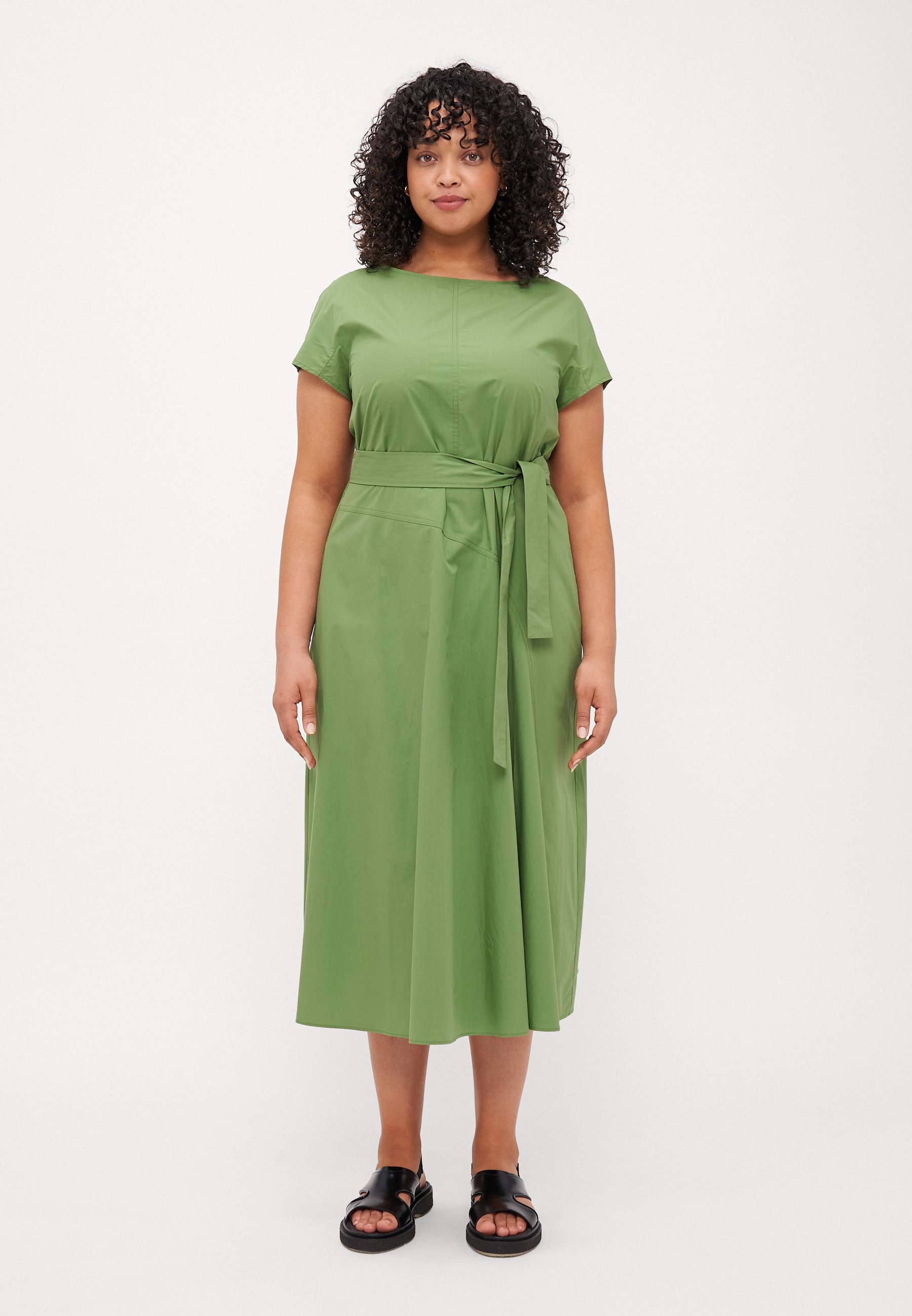 slim fit dress slacks Max Mara Weekend Giubba Green Dress – Balardi main image 0