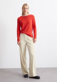Marc O'Polo LONGSLEEVE BOAT NECK - Strickpullover - poppy red