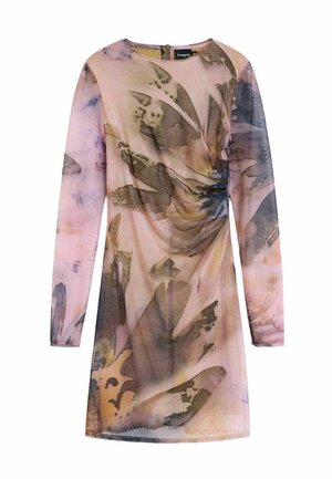 Desigual, PRINTED LONG-SLEEVE DRESS - Tubino - pink