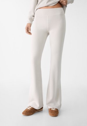 Stradivarius Trousers - silver coloured