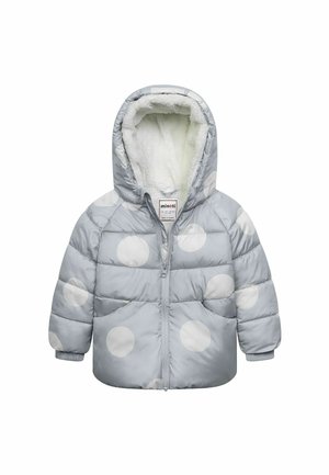 HOODED PADDED PUFFER - Winterjacke - grey cream