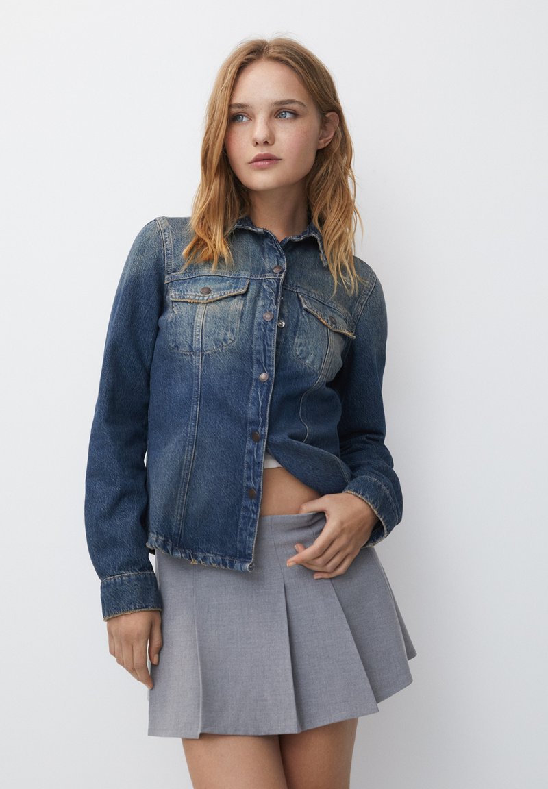 PULL&BEAR Pleated skirt grey Zalando