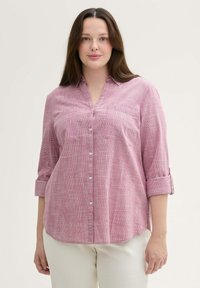 TOM TAILOR STRUKTURIERTE  - Hemdbluse - pink velvet