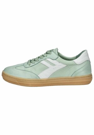 Sneakers laag - pastellgrün weiß 982