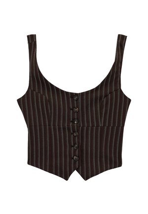 Koton, CROP STRIPED VEST . - Weste - brown