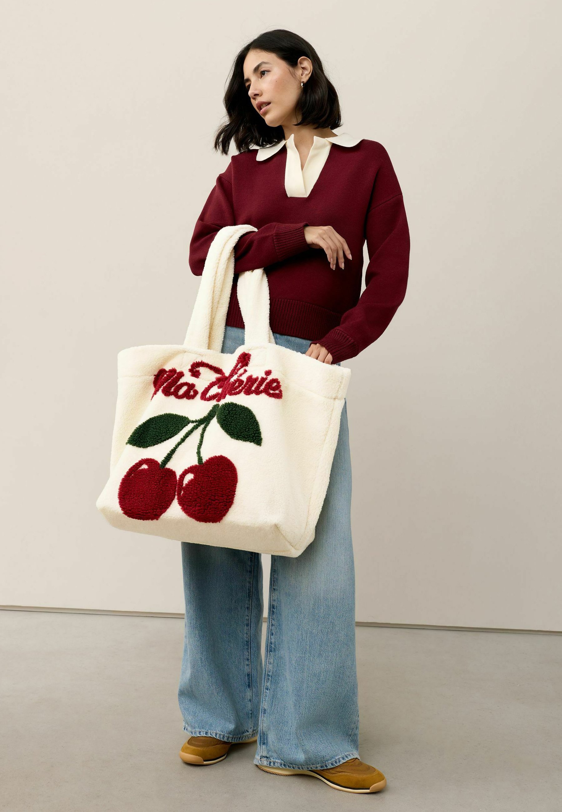 Next Tote bag - ecru white/white - Zalando