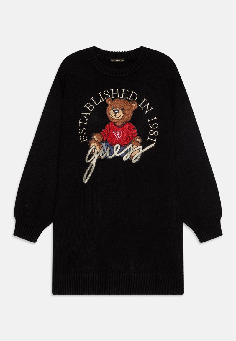 Guess JUNIOR DRESS - Robe pull - jet black a996/noir - ZALANDO.FR