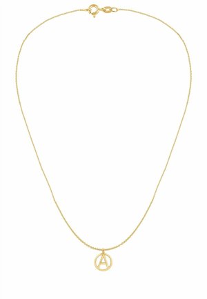 9 KARAT (375) INITIAL CHARM LETTER-A WITH CHAIN - Grandinėlė - yellow gold