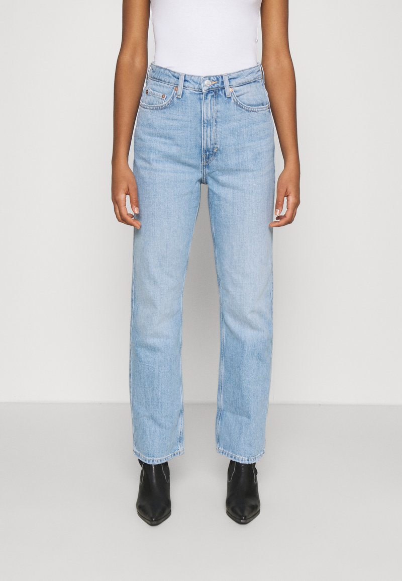 Weekday ROWE EXTRA HIGH - Calças de ganga de perna direita - light blue moise
