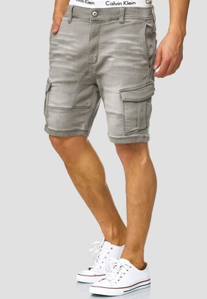 Jeansshort - light grey
