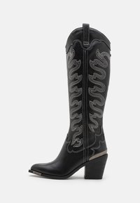 WEST HI - Cowboystøvler - black/white