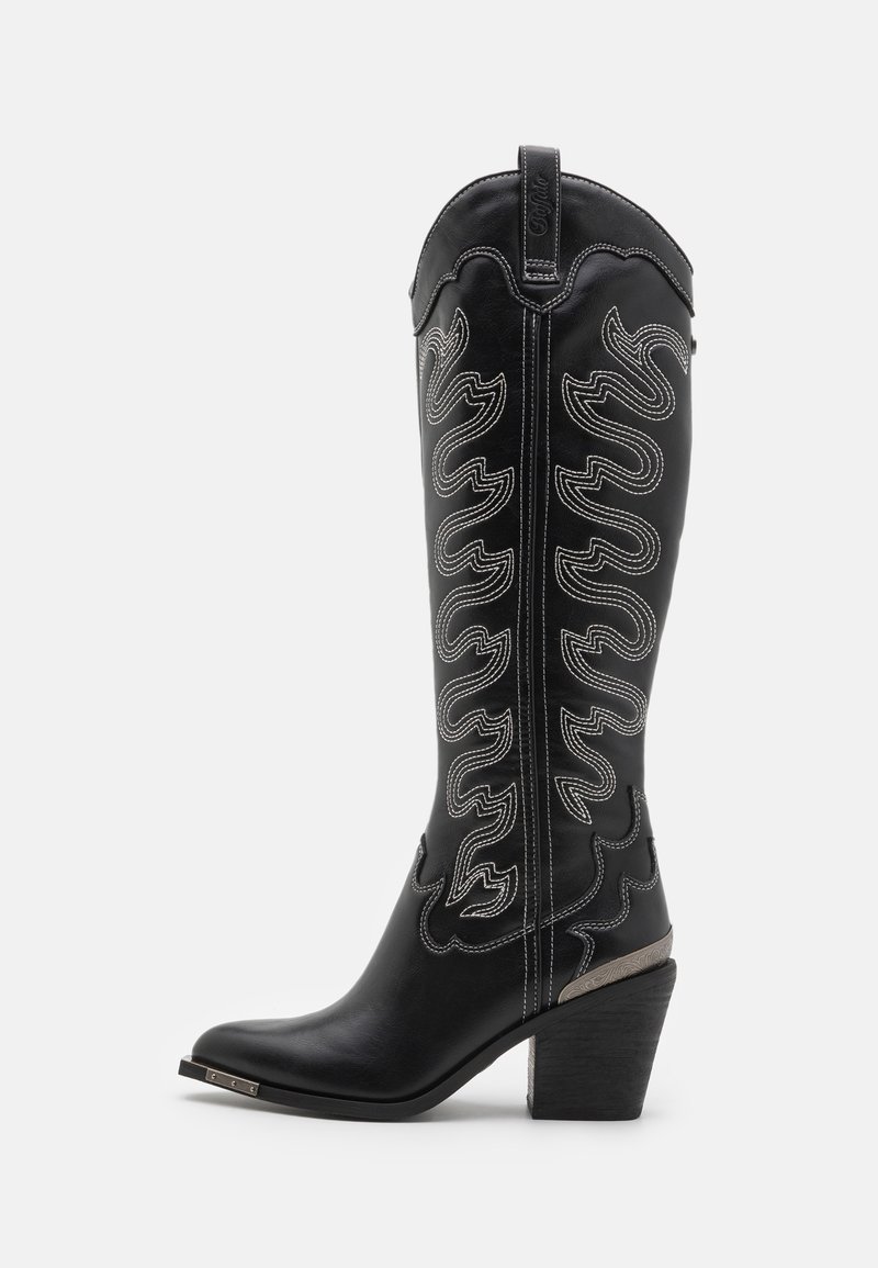 Buffalo WEST HI - Botas camperas - black/white