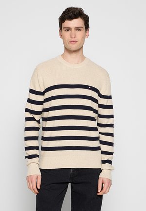 STRUCTURE CREW   - Maglione - oatmilk htr / desert sky