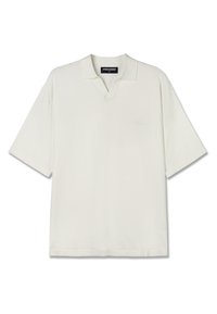 CASAN FINE KNIT POLO SHIRT - Polo shirt - unbleached
