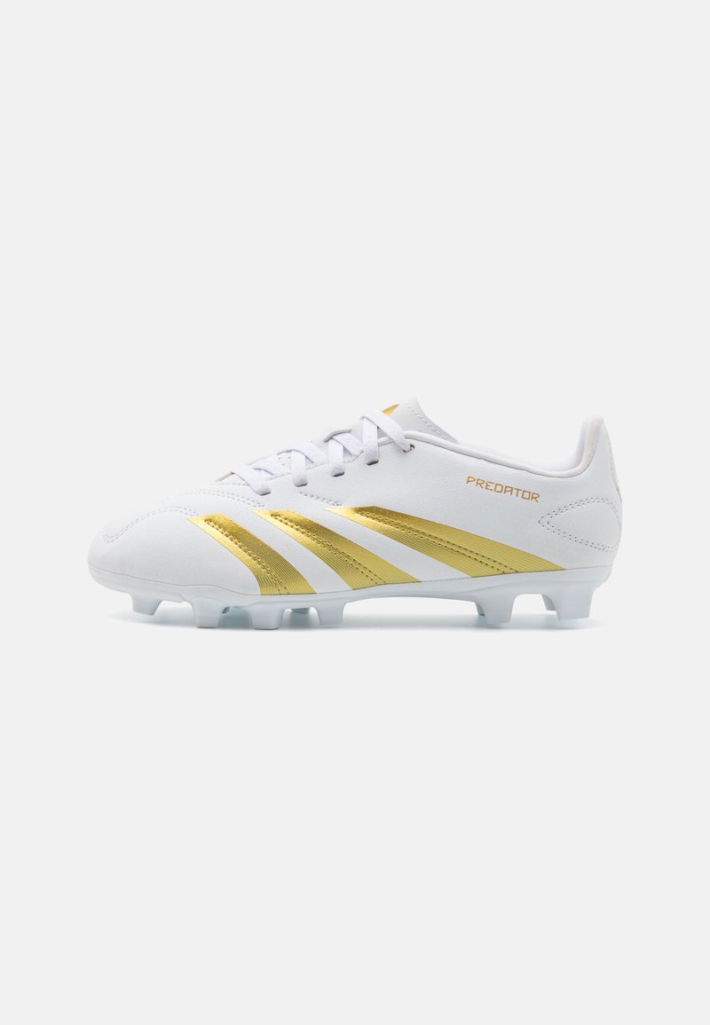 adidas Performance PREDATOR CLUB FXG UNISEX - Botines de fútbol para terreno firme - footwear white/gold metallic