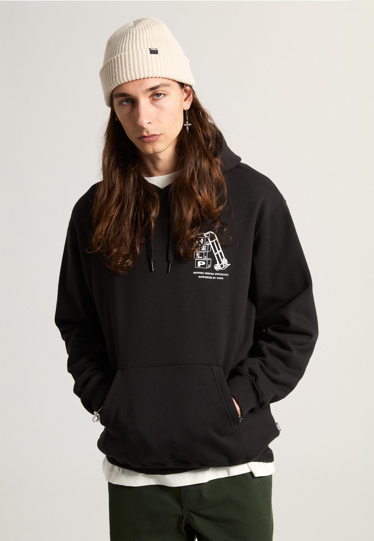 Vans Jersey con capucha - black