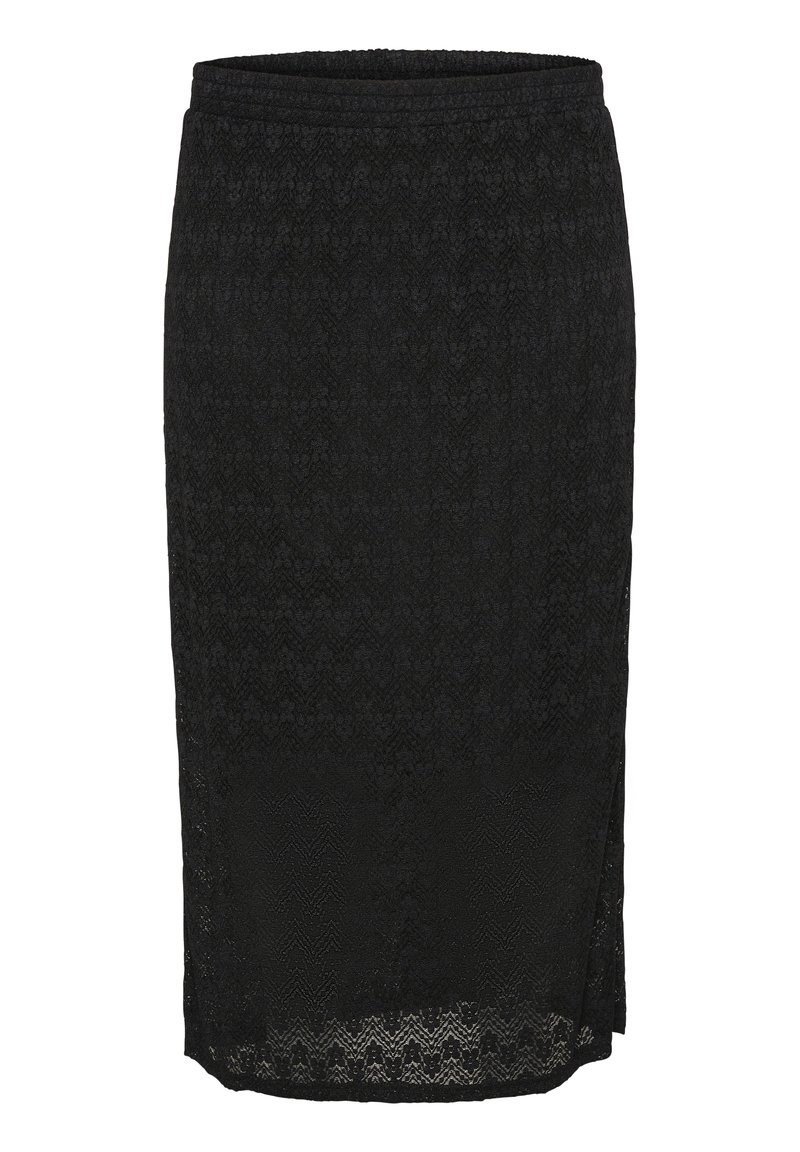 Kaffe Curve Maxirok gemêleerd zwart Kaffe Curve Maxirok gemêleerd zwart