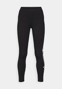 BASICS CROP LEGGINGS LARGE LOGO - Legíny - black