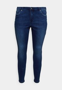 Vero Moda Curve VMTANYA CURVE HIGH WAIST - Jegging - dark blue denim