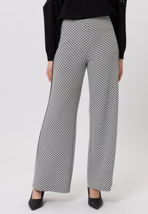 Broek - schwarz/ecru