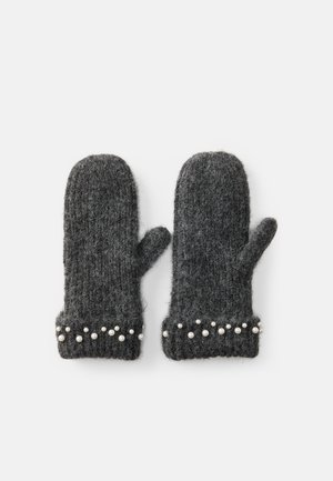PCJOSSINA MITTENS - Manoplas - dark grey melange