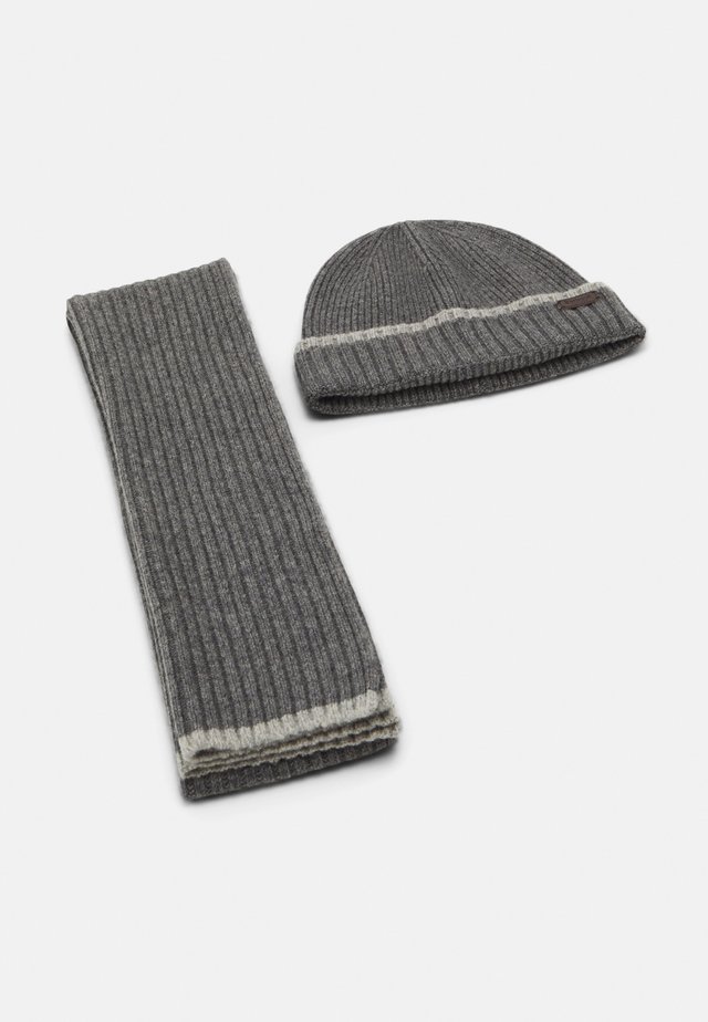 CROMER BEANIE SCARF GIFT UNISEX SET - Schal - grey