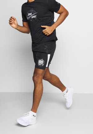 SHORT - Korte sportsbukser - black/white