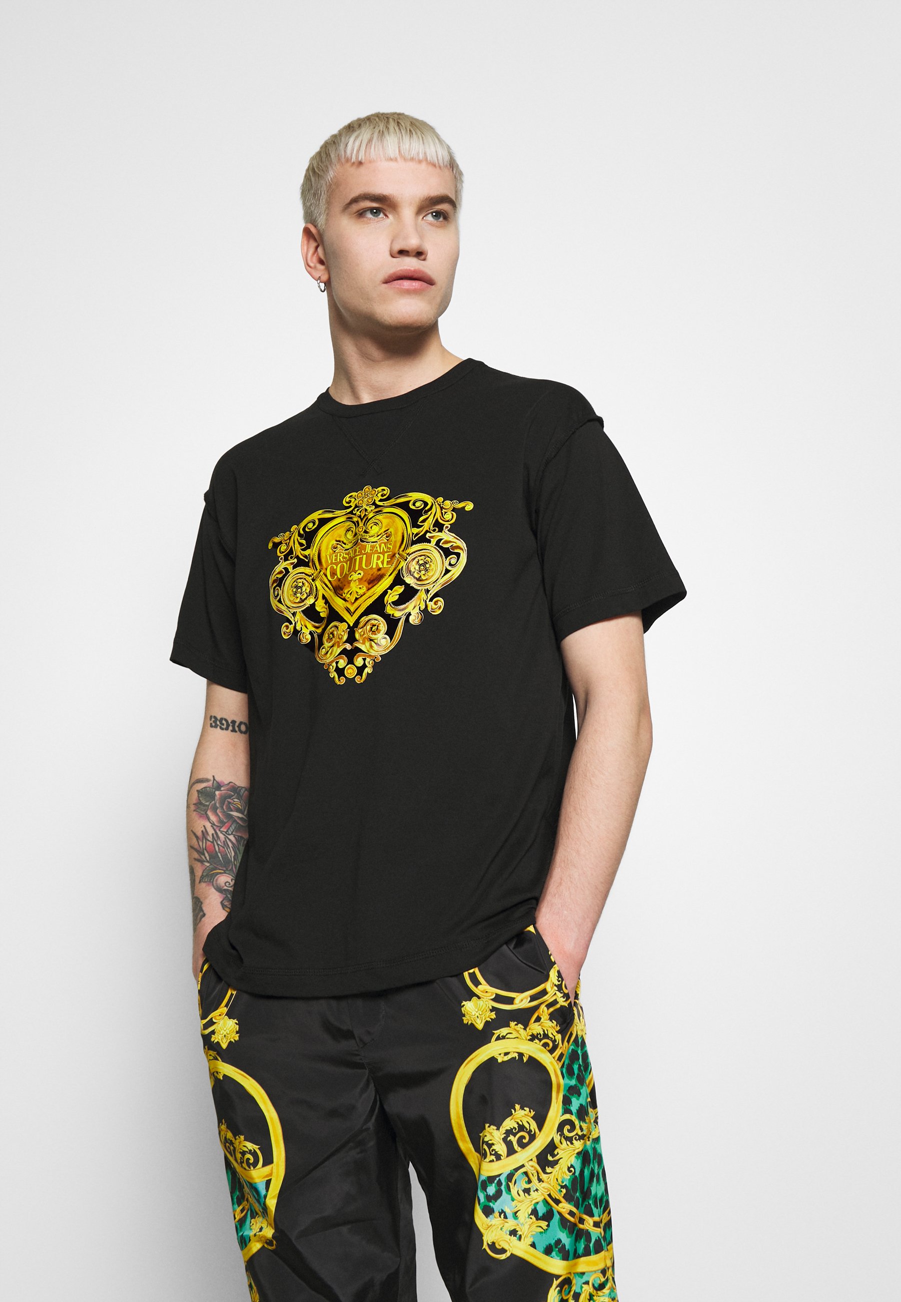 Versace Jeans Couture T shirts med print blackgold Versace Jeans Couture T-shirts med print - black/gold