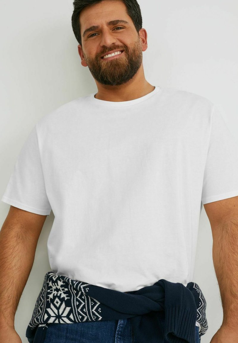 Herren T-Shirts basic | C&A 2 PACK T-Shirt basic white/weiß - GI10937 Herren T-Shirts basic | C&A 2 PACK T-Shirt basic white/weiß - GI10937