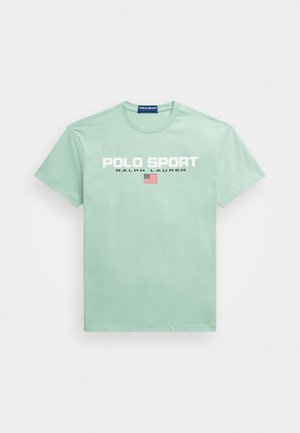 Polo Ralph Lauren CLASSIC FIT POLO SPORT JERSEY T-SHIRT UNISEX - Marškinėliai su spaudiniu - celedon/white