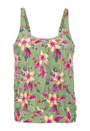 TANKINI - Bikini-Top - salbei pink bedruckt