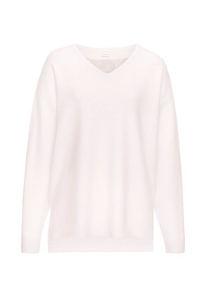 Strickpullover - wollweiß meliert