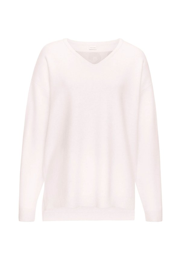 Strickpullover - wollweiß meliert