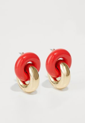 CUMULUS EARRINGS - Ohrringe - gold-coloured/pantone red