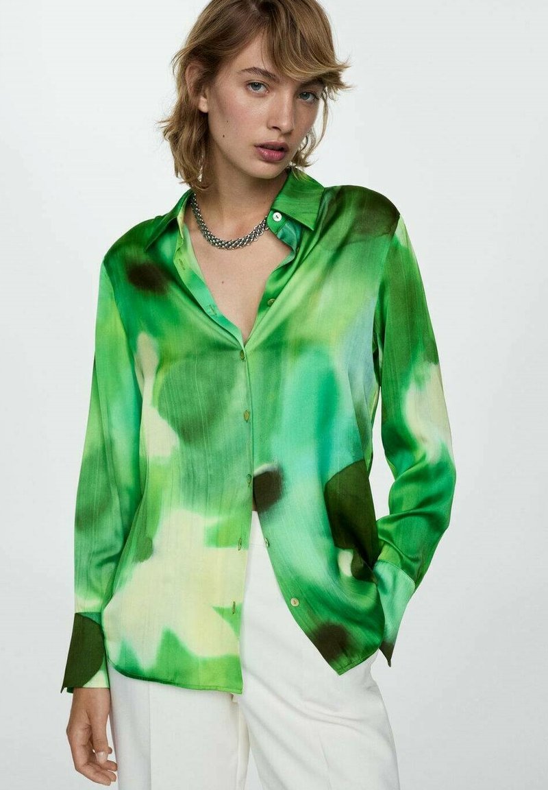 Mango Skjorta - green/grön - Zalando.se