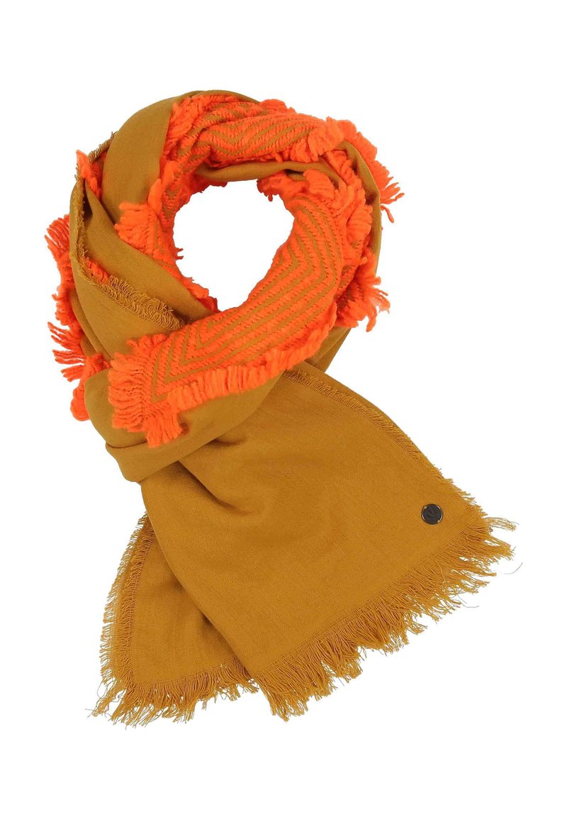 FRAAS FIL COUPÉ STOLA GEOMETRIC PRINT Sciarpa golden amber